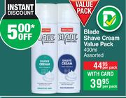 Blade Shave Cream Value Pack Assorted-400ml Per Pack
