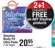 Stayfree Body Fit Ultra Pads 7 All Night-Each