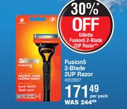 Gillette Fusion 5 2 Blade 2Up Razor-Per Pack