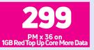 Samsung Galaxy A13 Smartphone-On 1GB Red Top Up Core More Data