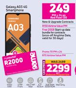 Samsung Galaxy A03 4G Smartphone-On Red Flexi 130 + On Promo 70