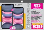 2 x Apple iPhone 11 64GB Smartphone-On 1GB Red Core More Data + On Promo 70