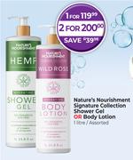 Nature's Nourishment Signature Collection Shower Gel & Body Lotion Assorted-1L