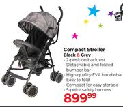 Baby Things Compact Stroller Black & Grey