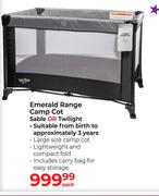 Baby Things Emerald Range Camp Cot Sable Or Twilight