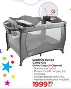 Baby Things Sapphire Range Camp Cot Oxford Grey Or Charcoal