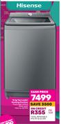 Hisense 16Kg Top Loader Washing Machine