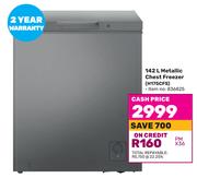 Hisense 142L Metallic Chest Freezer H175CFS