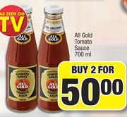 All Gold Tomato Sauce-For 2 x 700ml