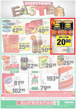 SUPERSPAR EASTERN CAPE : Your One Stop Easter Shop (23 March - 5 April 2021) Valid in Cofimvaba, Daku, Georgious, Highway, Kwantu, Mdantsane, Ndu, New Brighton, Stanford Square, Tamz, Zonke, page 12