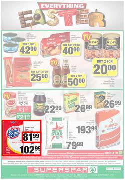 SUPERSPAR EASTERN CAPE : Your One Stop Easter Shop (23 March - 5 April 2021) Valid in Cofimvaba, Daku, Georgious, Highway, Kwantu, Mdantsane, Ndu, New Brighton, Stanford Square, Tamz, Zonke, page 12