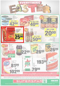 SUPERSPAR EASTERN CAPE : Your One Stop Easter Shop (23 March - 5 April 2021) Valid in Cofimvaba, Daku, Georgious, Highway, Kwantu, Mdantsane, Ndu, New Brighton, Stanford Square, Tamz, Zonke, page 12