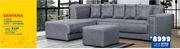 Santana 2 Piece Corner Lounge Suite + Ottoman