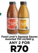 Food Lover's Squeeze Sauces Assorted-For Any 2 x 750ml/840g