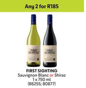 First Sighting Sauvignon Blanc Or Shiraz-For 2 x 750ml
