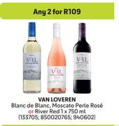 Van Loveren Blanc De Blanc, Moscato Perle Rose Or River Red-For 2 x 750ml
