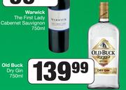 Old Buck Dry Gin-750ml
