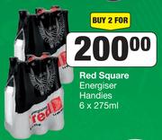 Red Square Energiser Handies-For 2 x 6 x 275ml