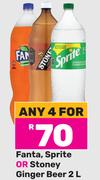Fanta, Sprite Or Stoney Ginger Beer-For Any 4 x 2Ltr