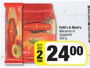 Fatti's & Moni's Macaroni Or Spaghetti-For Any 2 x 500g