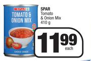 Spar Tomato & Onion Mix-410g Each