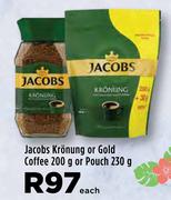 Jacobs Kronung Or Gold Coffee 200g Or Pouch 230g-Each
