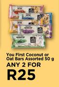 You First Coconut Or Oat Bars Assorted-For Any 2 x 50g