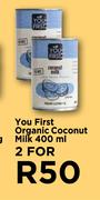 You First Organic Coconuut Milk-For 2 x 400ml