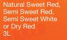 Robertson Winery Natural Sweet Red, Semi Sweet Red, Semi Sweet White Or Dry Red-3Ltr Each