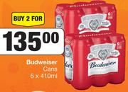 Budweiser Cans 6 x 410ml-For 2