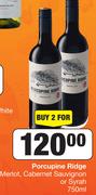 Porcupine Ridge Merlot, Cabernet Sauvignon Or Syrah-For 2 x 750ml