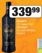 Grant's 12 Years Old Blended Scotch Whisky-750ml