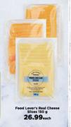 Food Lover's Real Cheese Slices-150g Each