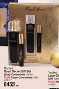 Monteil Royal Secret Gift Set Spray Concentrate 100ml Plus Spray Concentrate 150ml-Per Set