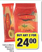Fatti's & Moni's Macaroni Or Spaghetti-For Any 2 x 500g