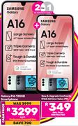 2 x Samsung Galaxy A16 128GB Smartphone-On Red Flexi 160