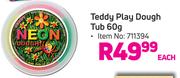 Teddy Play Dough Tub 60g-Each