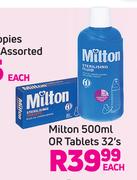 Milton 500ml Or Tablets 32's-Each