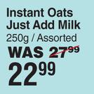 Purity Instant Oats Just Add Milk Assorted-250g