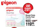 Pigeon Breast Pads Comfy Feel 50 Pack-Each