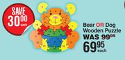 Bear Or Dog Wooden Puzzle-Each