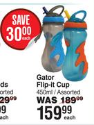 Nuby Gator Flip It Cup Assorted-450ml Each