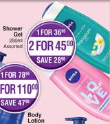Nivea Shower Gel Assorted-For 2 x 250ml