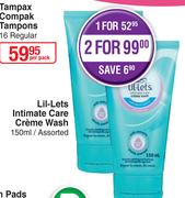 Lil-Lets Intimate Care Creme Wash Assorted-150ml