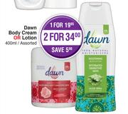 Dawn Body Cream Or Lotion Assorted-400ml