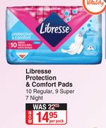 Libresse Protection & Comfort Pads 10 Regular, 9 Super, 7 Night-Per Pack