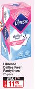 Libresse Dailies Fresh Pantyliners 20 Pack-Per Pack