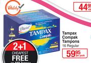 Tampax Compak Tampons 16 Regular-Per Pack