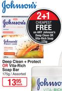 Johnson's Deep Clean + Protect Or Vita Rich Soap Bar Assorted-175g Each