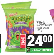 Willards Monster Munch Maize Snack-For 2 x 100g